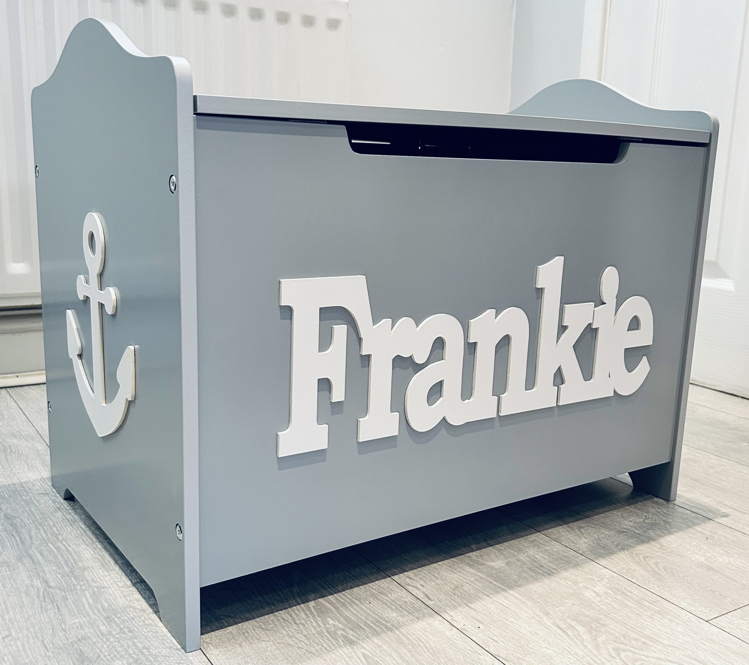 Personalised Toy Box – Grey